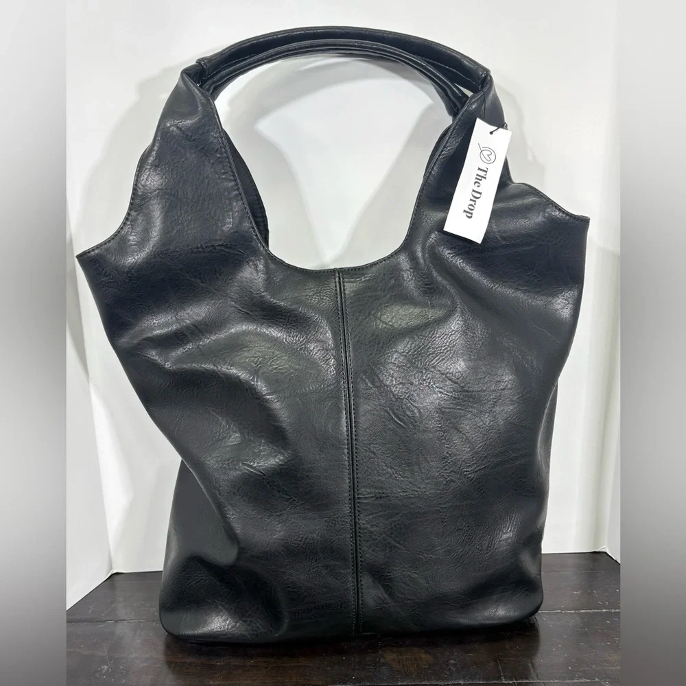 NWT The Drop Morgan Soft Hobo Tote - Black